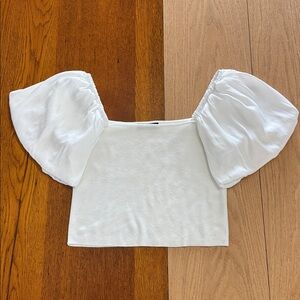 Elegant White Puff Sleeve Blouse